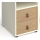 Cairo Straight Desk with Brass Leg and Integrated Drawers